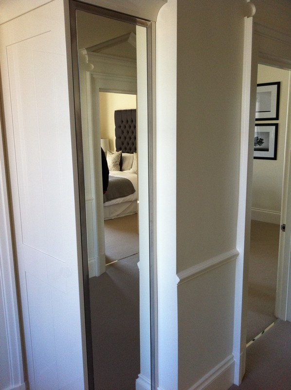Full-length wardrobe mirror fitted in Ealing home