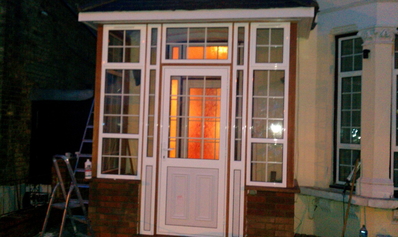 uPVC porch with Georgian bar glazing installed in Ealing